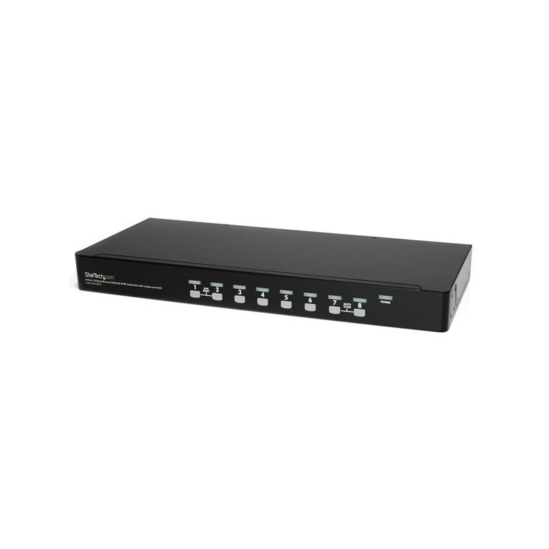 8 Port 1U Rackmount USB KVM Switch Kit with OSD and Cables - Rack mount KVM -...